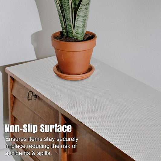 Transparent EVA Anti-Slip Shelf Liner Roll | 45cm x 3m, Multipurpose Mat for Bathroom, Kitchen, Cabinets, Drawers, Fridge & Table