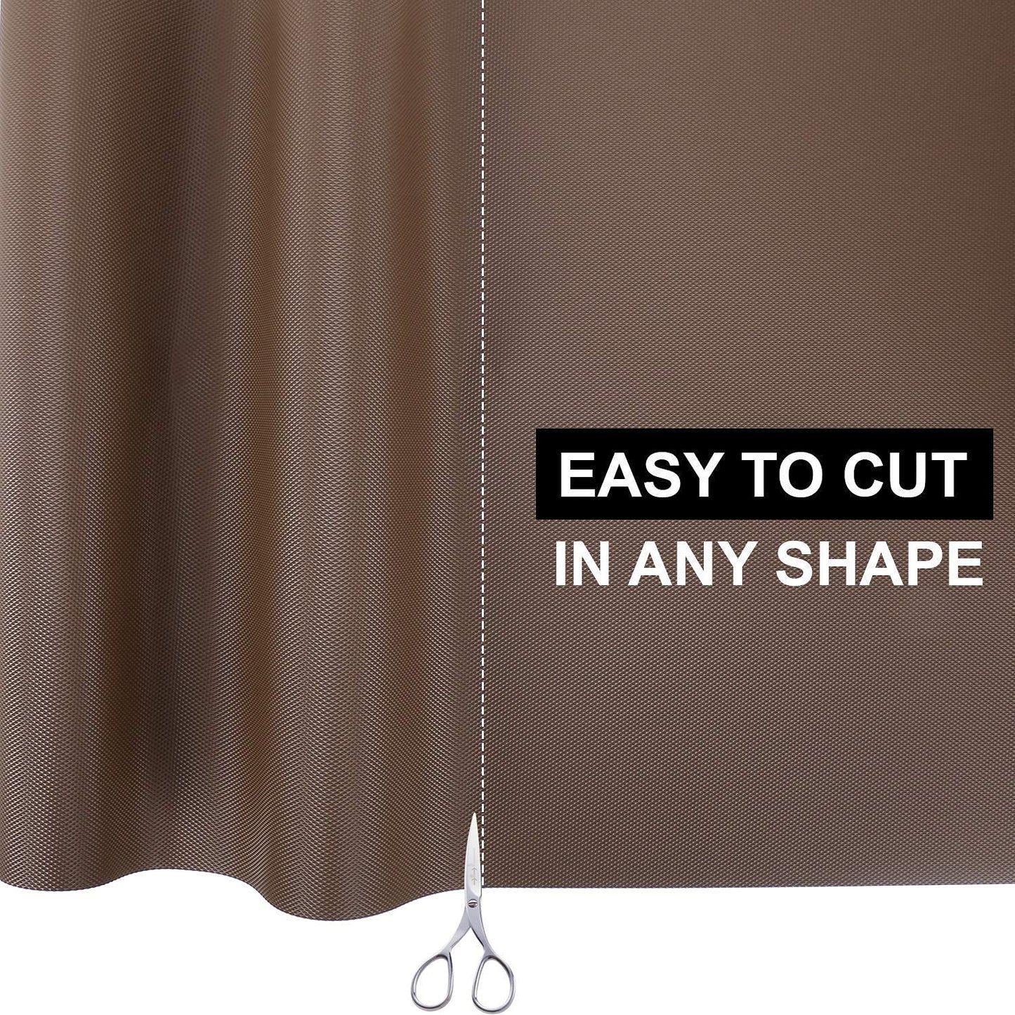 Brown EVA Anti-Slip Shelf Liner Roll | 45cm x 3m, Multipurpose Mats for Bathroom, Kitchen, Cabinets, Drawers, Fridge & Table