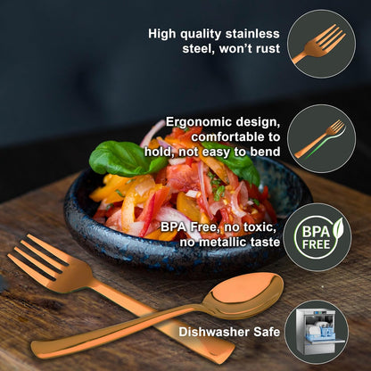 24pc Stainless Steel Rose Gold Cutlery | Gift Box | PVD Rose