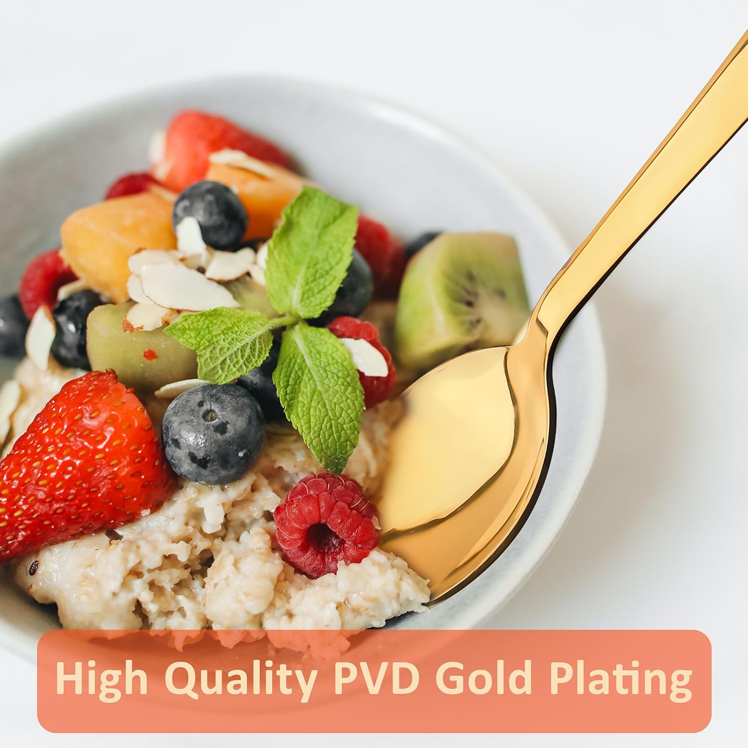 6-Piece Stainless Steel Gold Spoon Set | 18cm Premium Large Spoons, Luxury Tableware & Housewarming Gift 6IMPGOLDDS 4