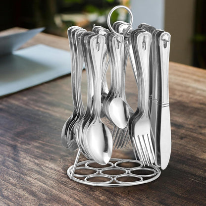 25-Piece Imperio Stainless Steel Cutlery Set with Stand | Spoons, Forks & Knives, Silver IMPR1032PARAG 3