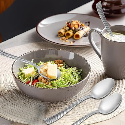 12 Pcs Stainless Steel Dinner Spoon Set with Mirror Finish for Home & Kitchen DS1113ZIG 4