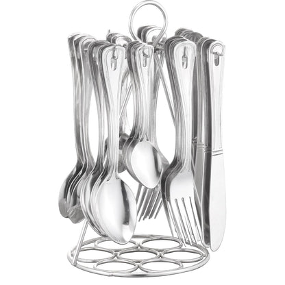 25-Piece Imperio Stainless Steel Cutlery Set with Stand | Spoons, Forks & Knives, Silver IMPR1032PARAG 5