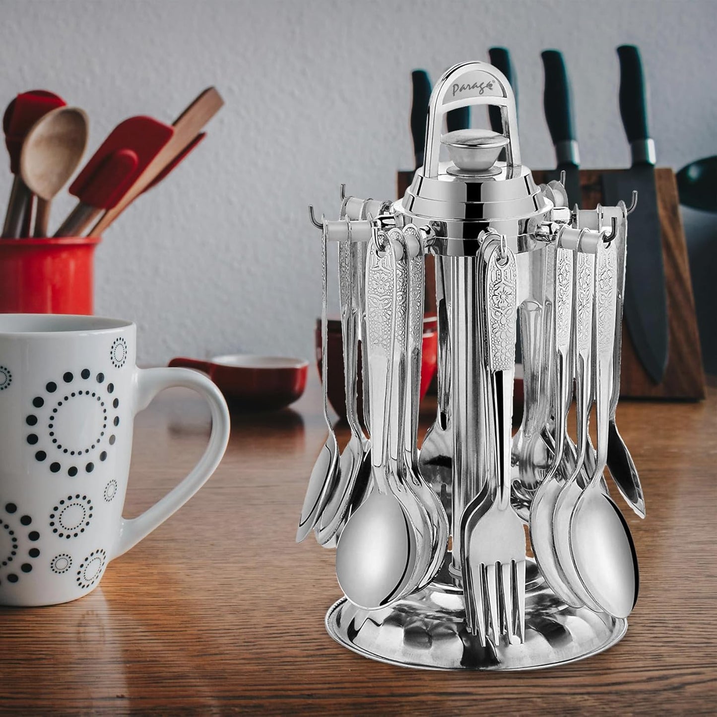 25-Piece Premium Stainless Steel Cutlery Set – 6 Forks, 6 Dinner Spoons, 6 Soup Spoons & 6 Tea Spoons for Stylish DiningPRTY1029PARAG1 4