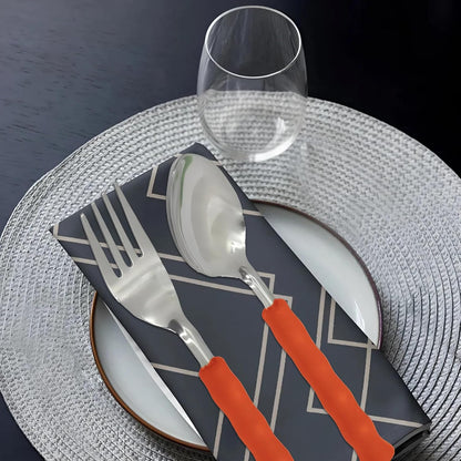 25-Piece Stainless Steel Cutlery Set | Red Storage Box & Stand, Includes 6 Table Spoons, 6 Forks, 6 Soup Spoons, 6 Tea Spoons for Kitchen & DiningTREE1084PCR1 4