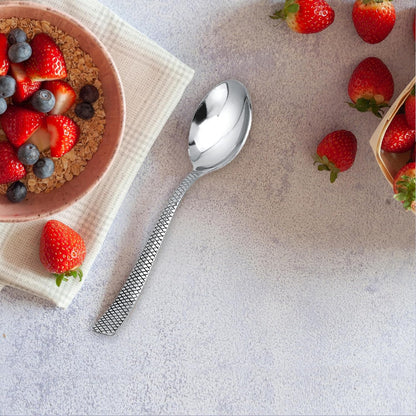6 Pcs Stainless Steel Table Spoon Set with Zig Zag Design for Home & Kitchen DS1104ZIG 3