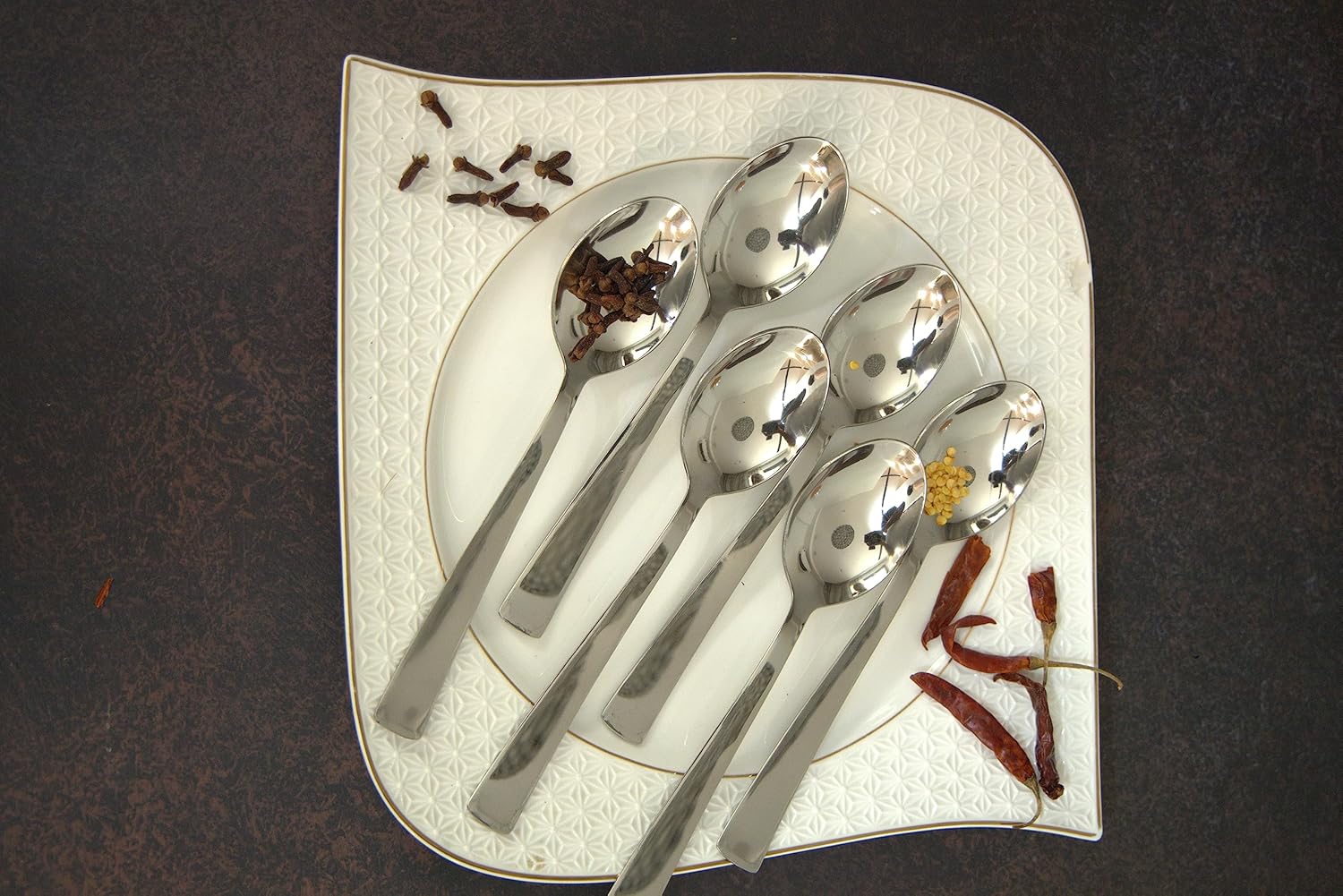 12 Pcs Stainless Steel Dinner Spoon Set | Mirror Finish Silver Spoons 16 cm PARAGIMPBABY 4
