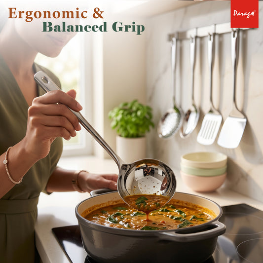 Kitchen Cooking Tool Set | 5 piece | Stainless Steel | Silver | Premium