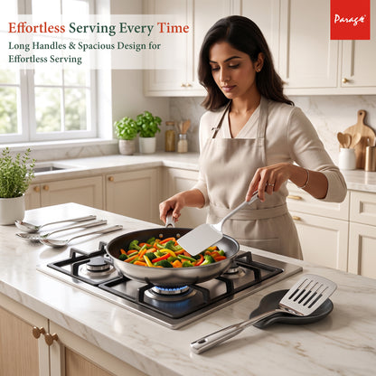 Kitchen Cooking Tool Set | 5 piece | Stainless Steel | Silver | Premium