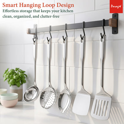Kitchen Cooking Tool Set | 5 piece | Stainless Steel | Silver | Premium