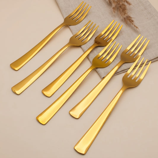 Cutlery Set | 18.5cm, 6 piece | Stainless Steel | Gold