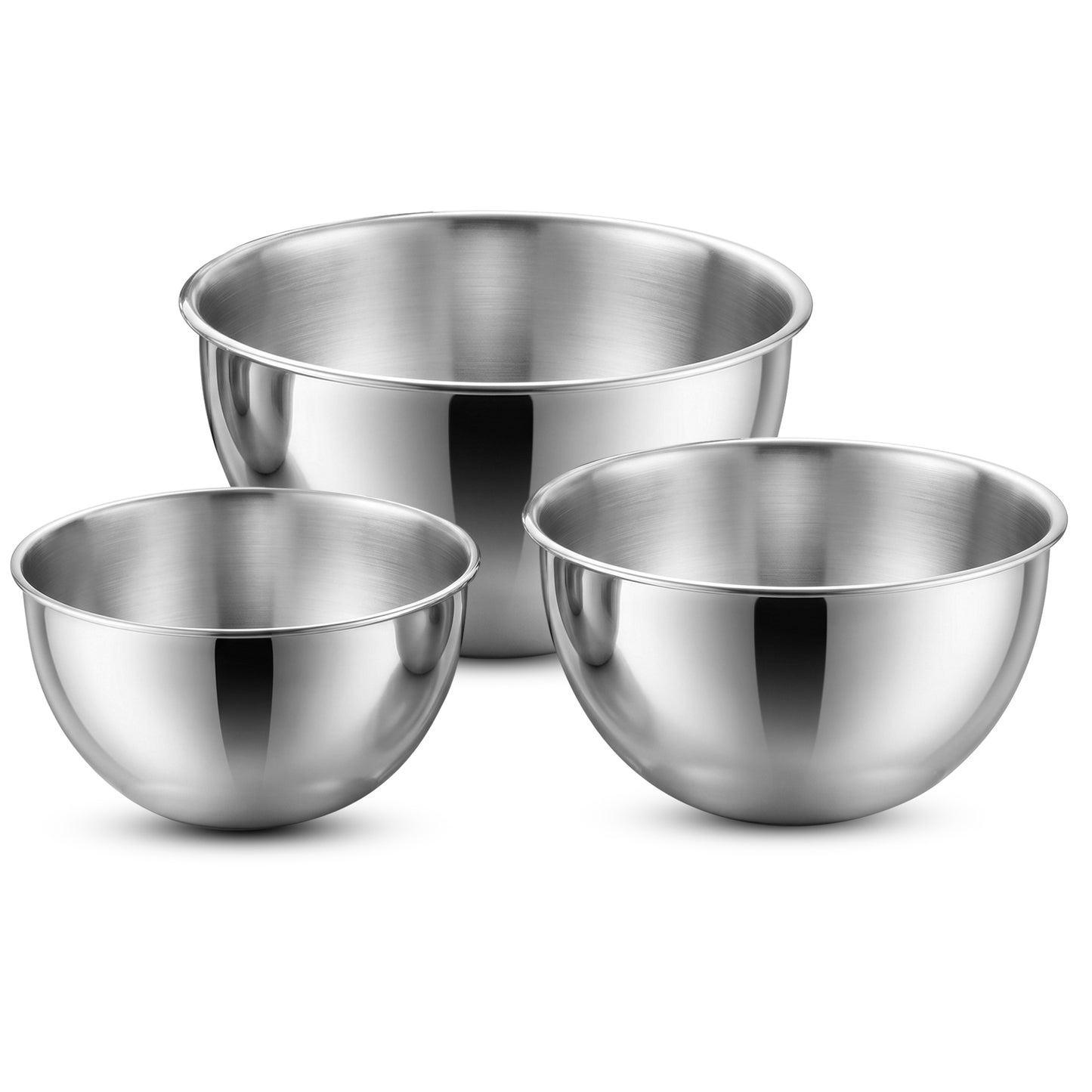 Steel Bowl Set | 1100ml, 2000ml | Stainless Steel | Silver | Mixing Bowl