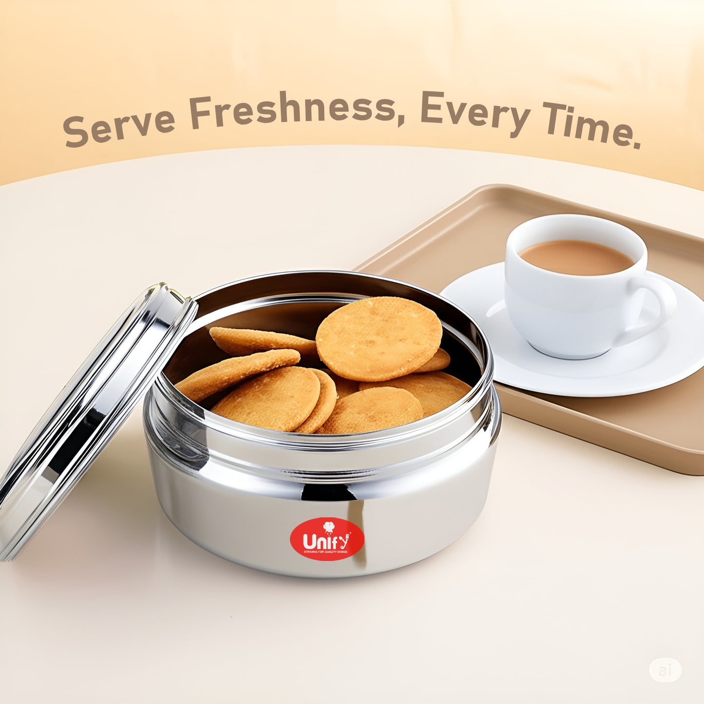 2pc Stainless Steel Storage Containers | 1L & 1.2L Airtight