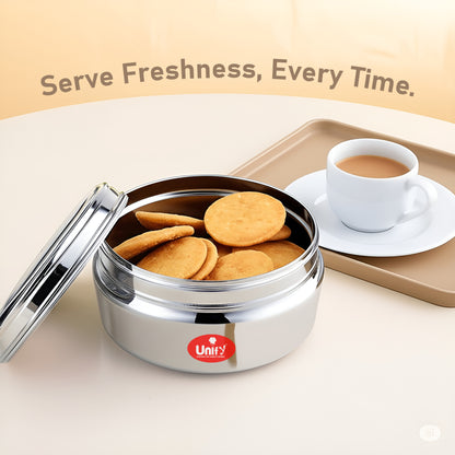 2pc Stainless Steel Storage Containers | 1L & 1.2L Airtight
