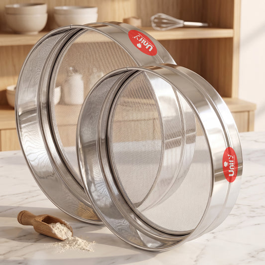 Strainer & Colander | Stainless Steel | Silver | Aata Chalni
