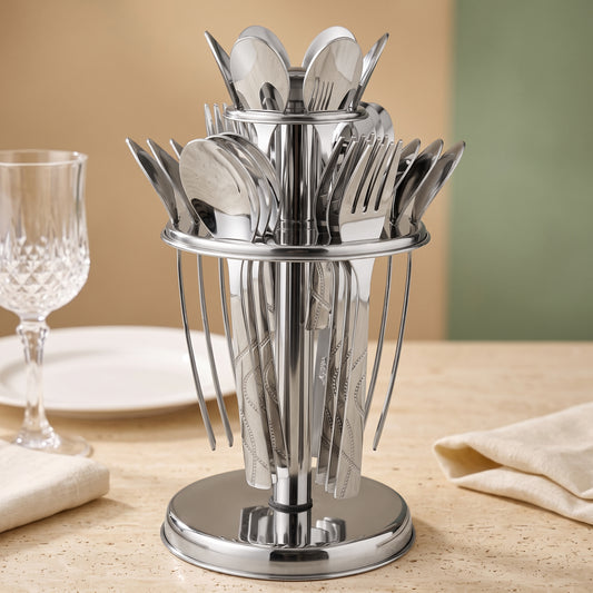 Cutlery Set | 25pc | Stainless Steel | Silver | Beauty