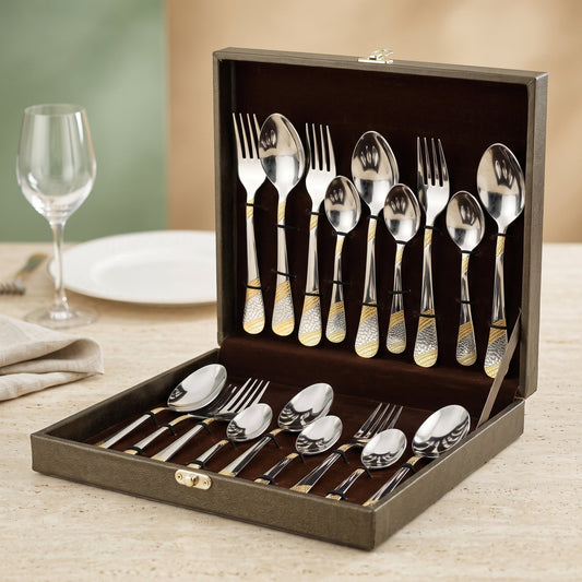 Cutlery Set | 18pc | Stainless Steel | Golden | Imperial