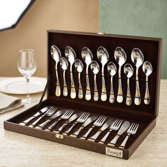 Cutlery Set | 24pc | Stainless Steel | Golden | Imperial