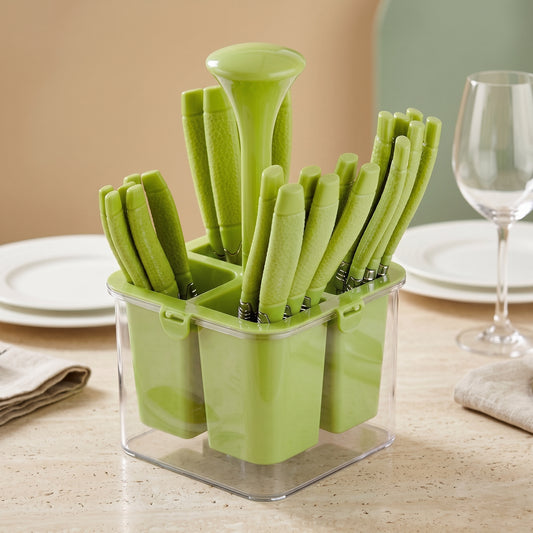 Cutlery Set | Stainless Steel | Green | Camry