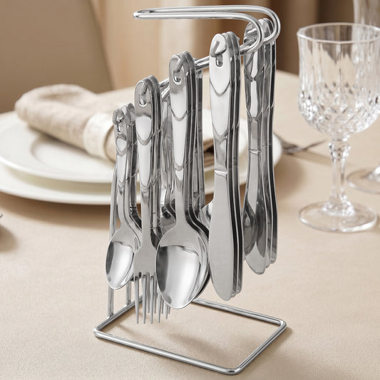 Cutlery Set | 25 pcs | Stainless Steel | Silver | Creta