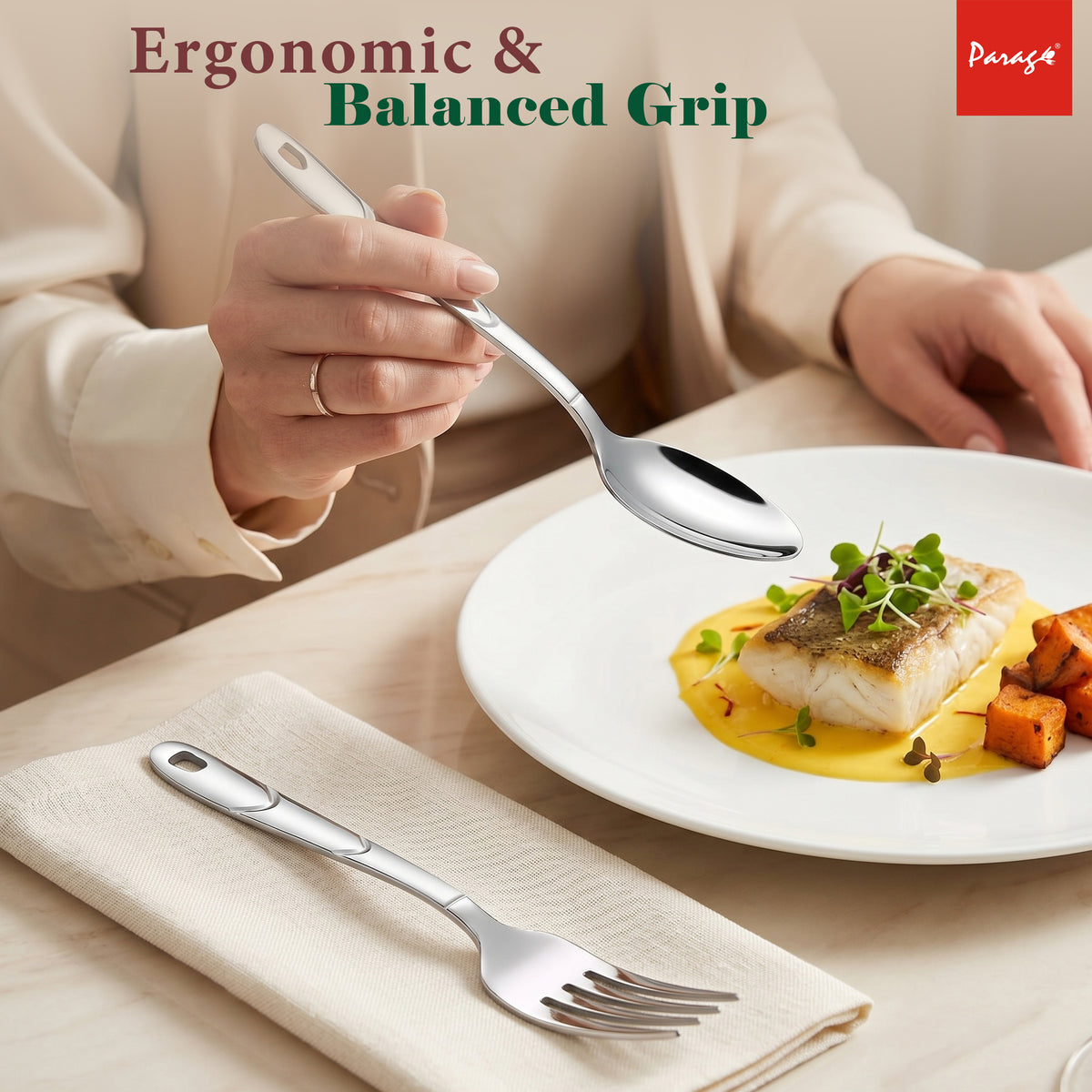 Cutlery Set 25 pcs Stainless Steel Silver Creta – Parage