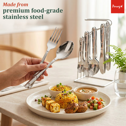 Cutlery Set 25 pcs Stainless Steel Silver Creta – Parage
