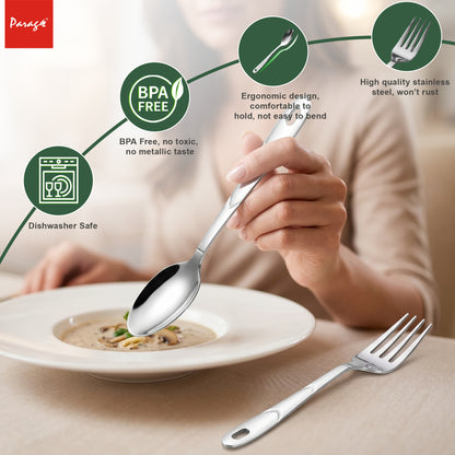 Cutlery Set 25 pcs Stainless Steel Silver Creta – Parage
