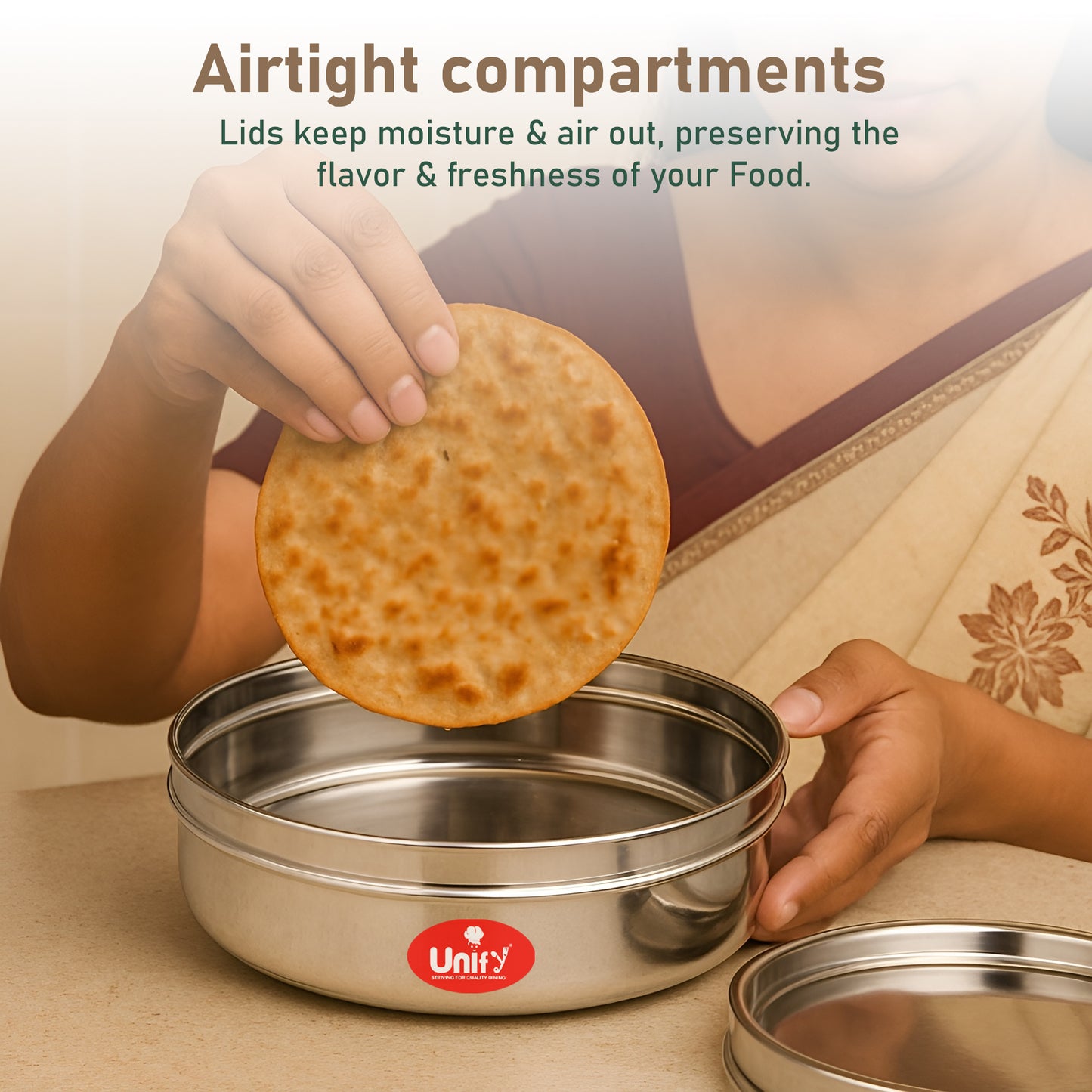 Storage Container | 700ml, 900ml, 1200ml | Stainless Steel | Airtight
