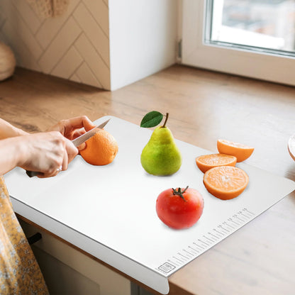 Stainless Steel Countertop Chopping Board - L-Shape 41x31 cm, Heavy Duty, Rust-Free, Kitchen & Professional Use