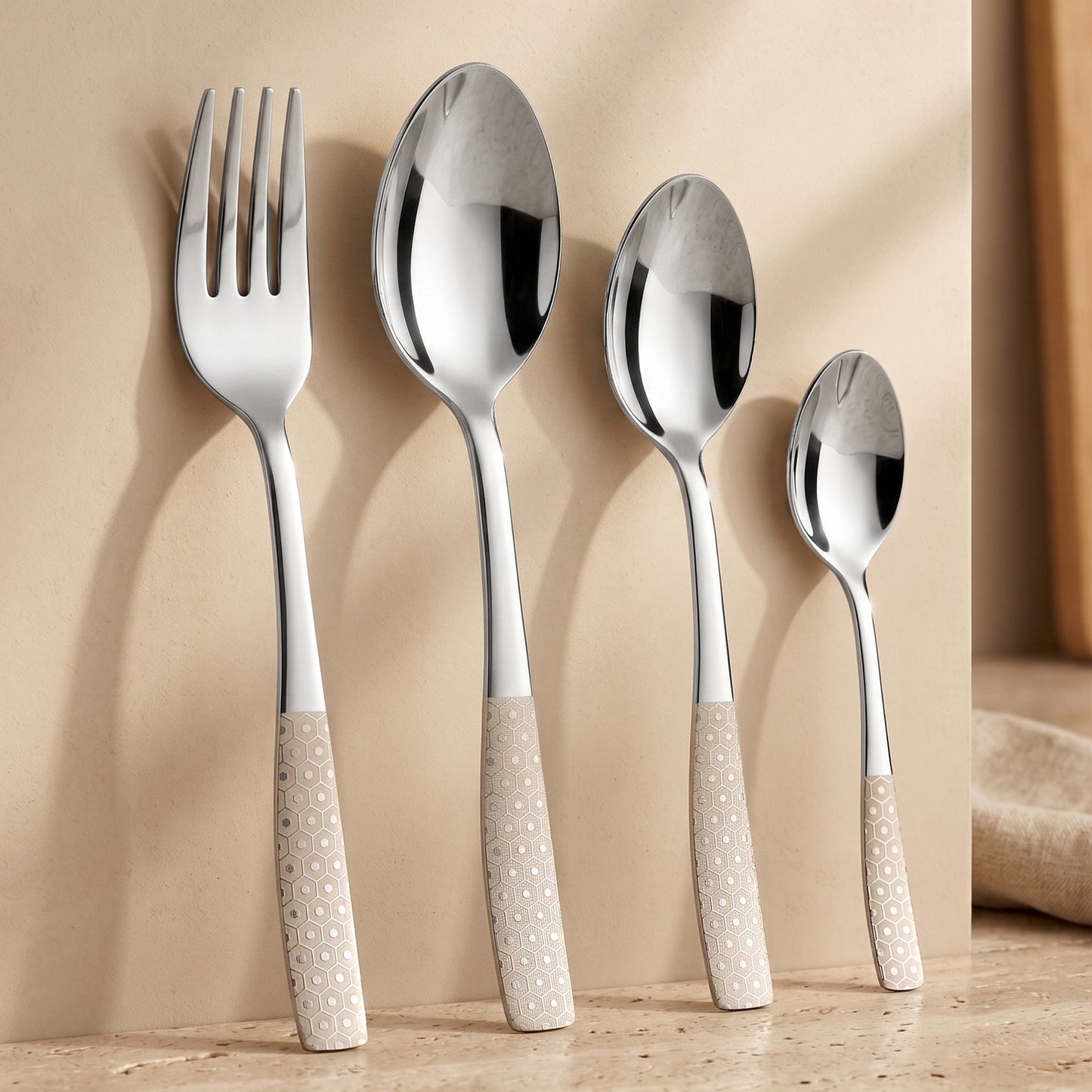 Cutlery Set | 24 pcs | Stainless Steel | Silver | Dazzle Design