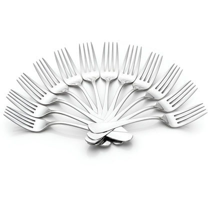 12 Pieces Stainless Steel Dinner Forks Set for Home, Kitchen & Dining Table
