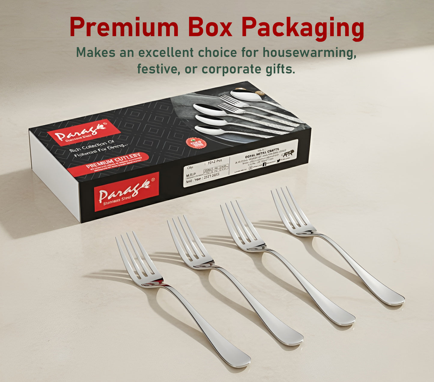 12 Pieces Stainless Steel Dinner Forks Set for Home, Kitchen & Dining Table