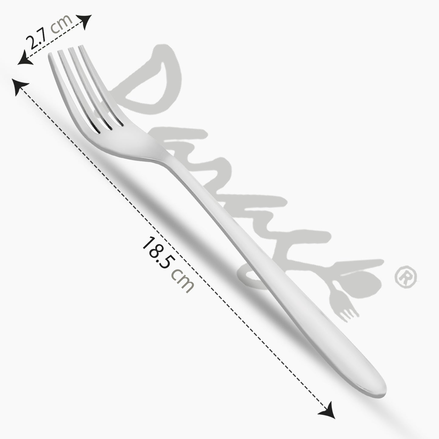 Stainless Steel Table Fork Set of 12 | 18.5 cm Dining Forks for Home & Kitchen (Sigma)