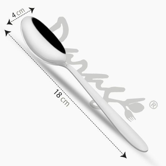 Stainless Steel Table Spoon Set of 12 | 18 cm Tea & Coffee Spoons for Home & Kitchen (Sigma)