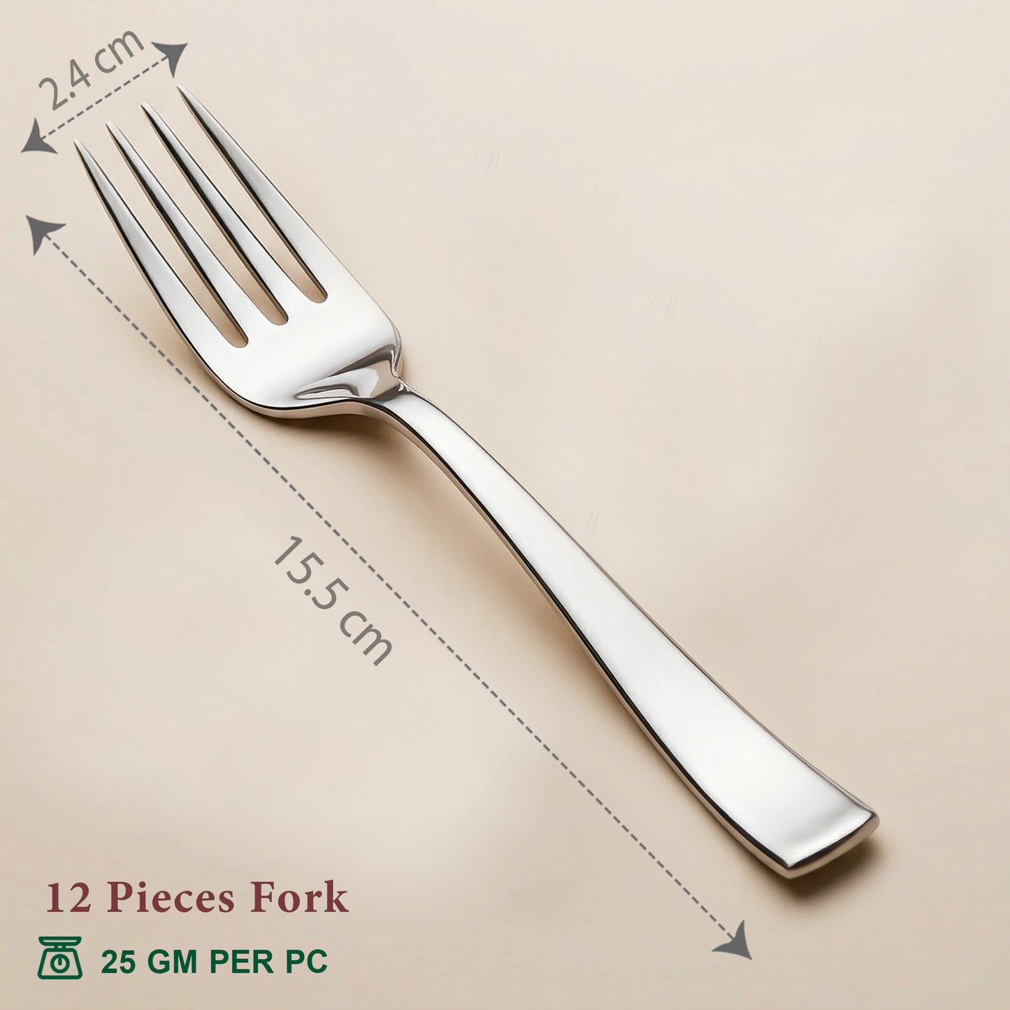 Cutlery Set | 15.5cm | Stainless Steel | Silver | Premium