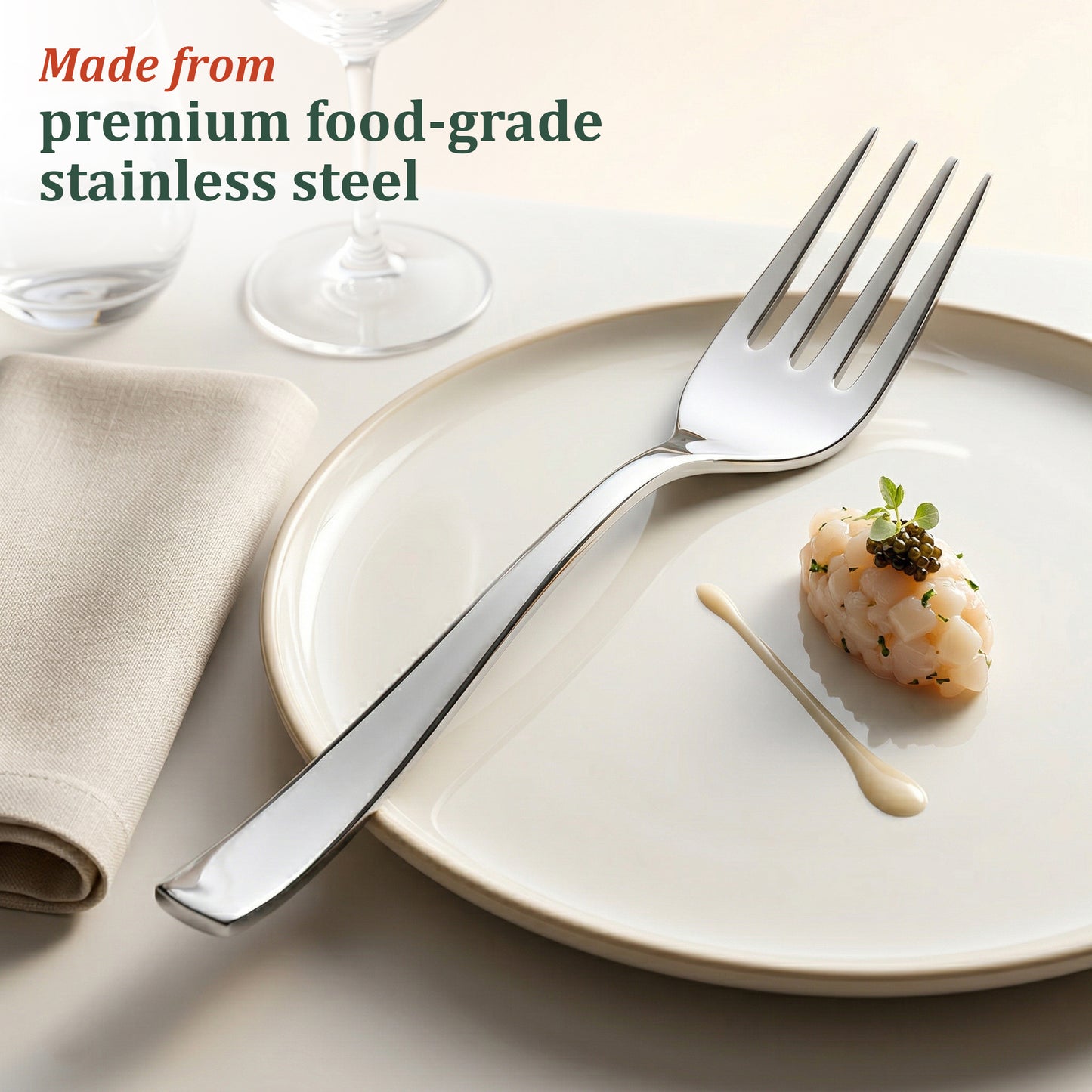Cutlery Set | 15.5cm | Stainless Steel | Silver | Premium