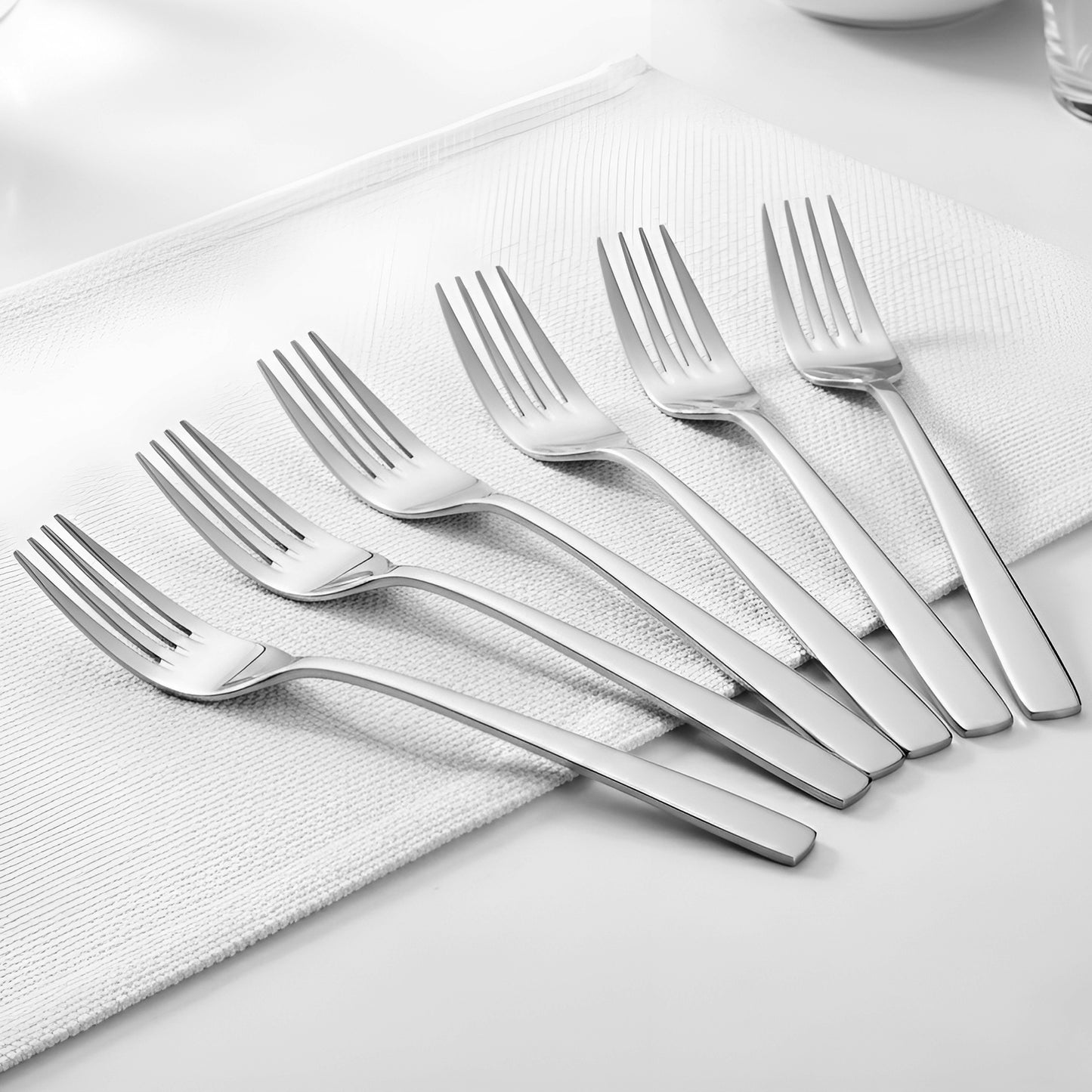 6-Piece Stainless Steel Table Fork Set | Fruit & Dining Forks, 18 cm, Silver