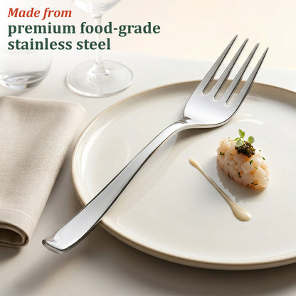 Table Fork Set | 18 cm, 6 piece | Stainless Steel | Silver