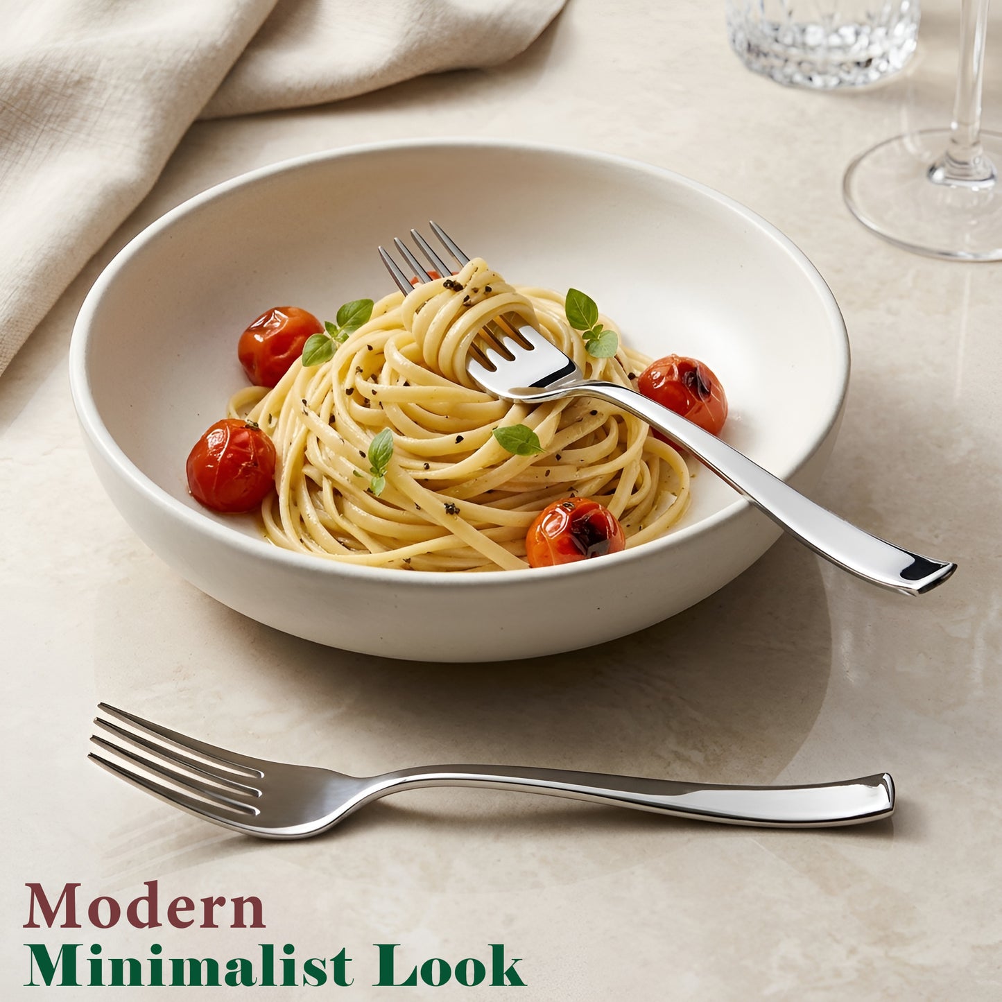 Table Fork Set | 18 cm, 6 piece | Stainless Steel | Silver