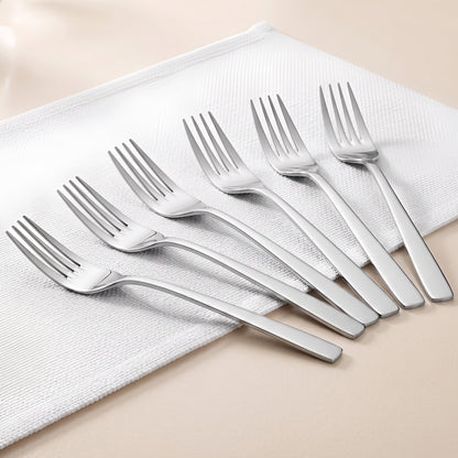 Table Fork Set | 18 cm, 6 piece | Stainless Steel | Silver
