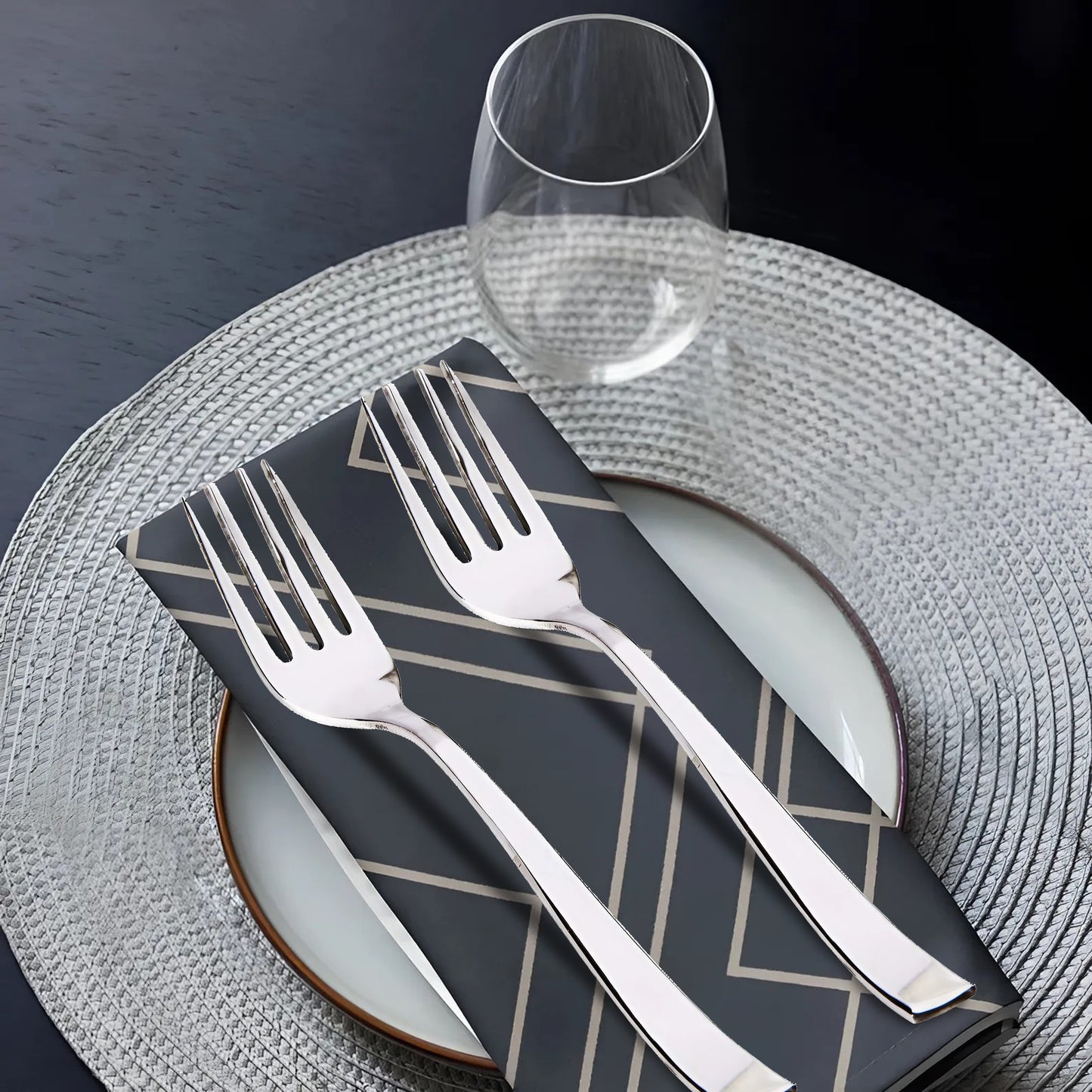 12-Piece Stainless Steel Dinner Forks | 15.5cm Silver Fruit & Dining Table Forks, Premium Cutlery Set for Home & Kitchen