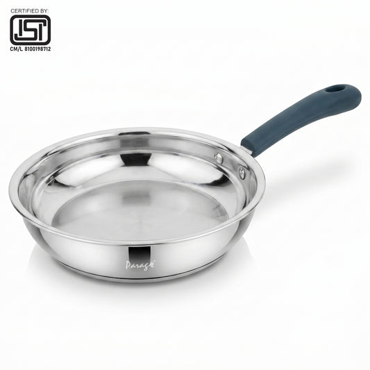 Kadhai & Fry Pan | 24cm, 1500ml | Stainless Steel | Silver