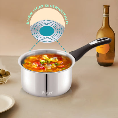 Fiesta Stainless Steel Cookware Set | Kadai, Fry Pan, Sauce Pan | Induction & Gas Compatible