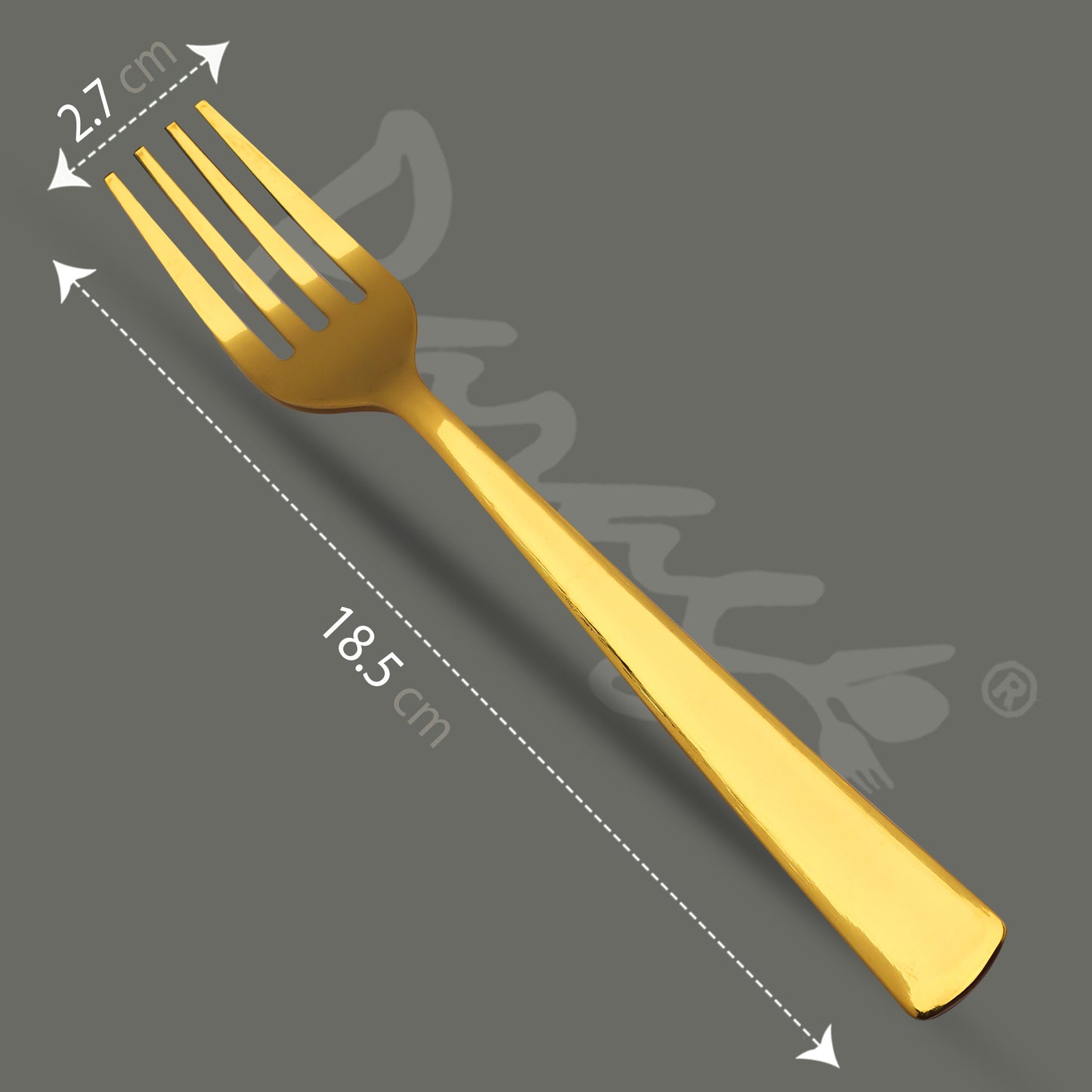 Cutlery Set | 18.5cm, 6 piece | Stainless Steel | Gold