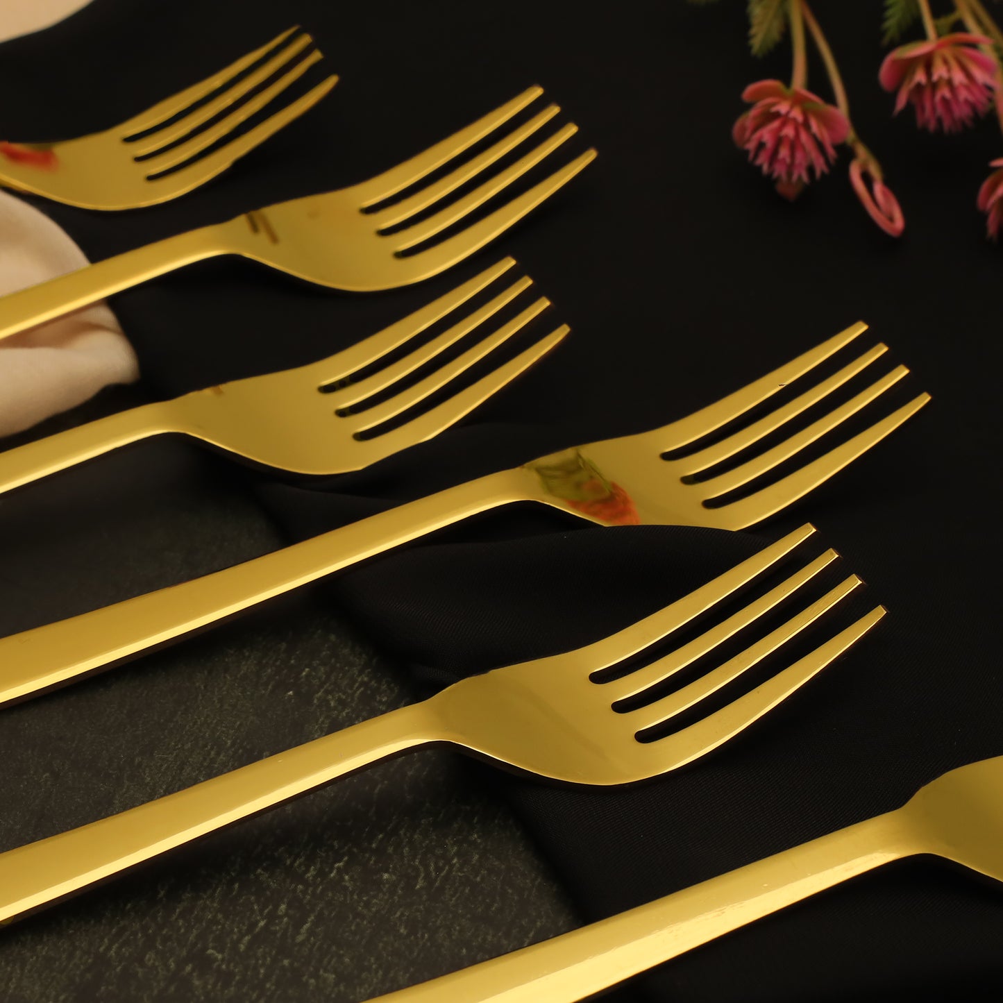 Cutlery Set | 18.5cm, 6 piece | Stainless Steel | Gold
