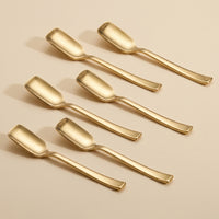 Ice Cream Spoon Set | 13.5cm, 6 piece | Stainless Steel | Gold | Food Grade