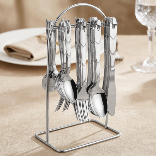 Cutlery Set | 25 pcs | Stainless Steel | Silver | Glory