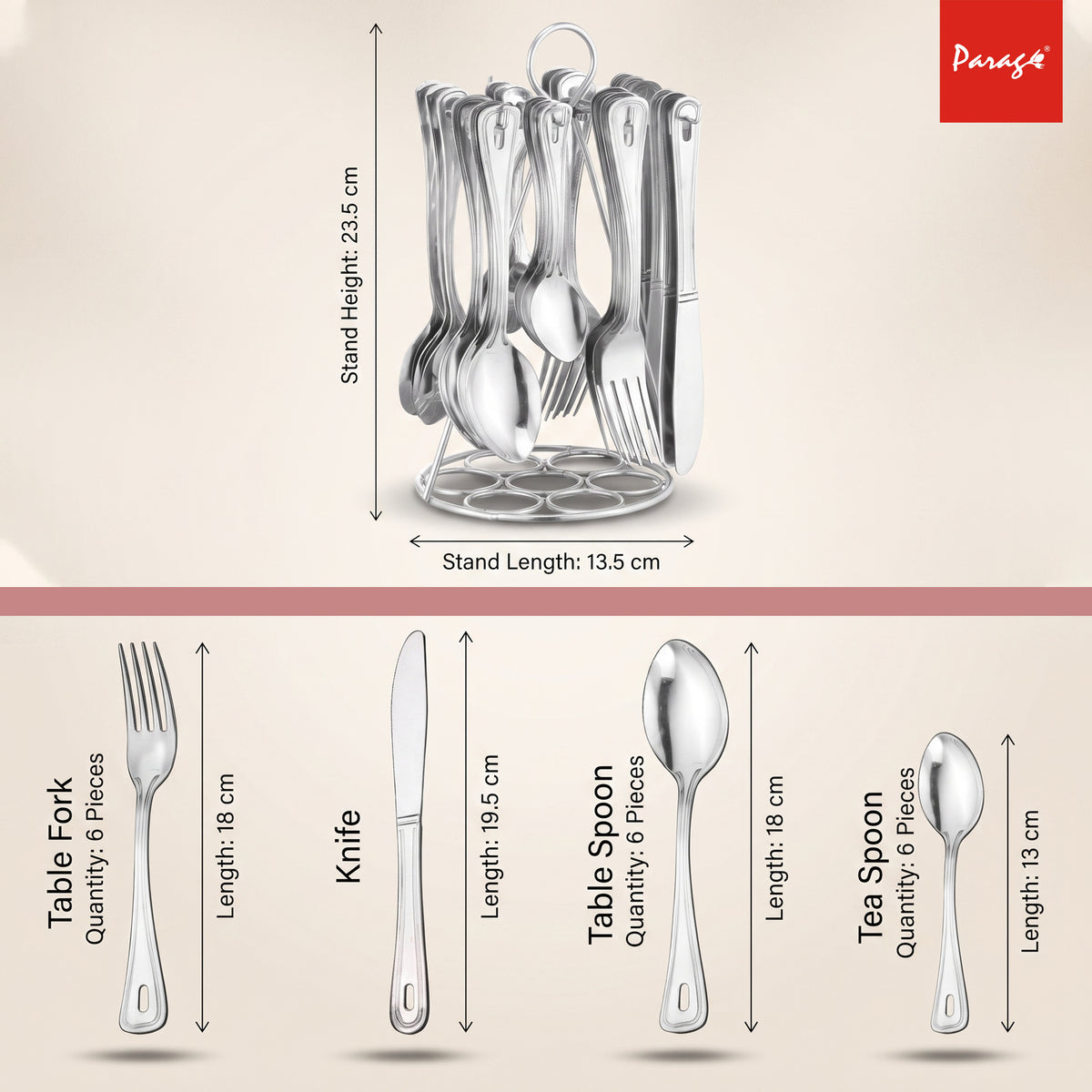 Cutlery Set Stainless Steel Silver Imperio – Parage