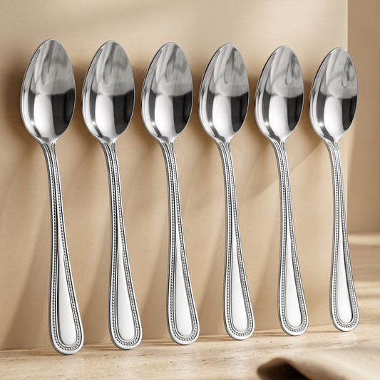 Dinner Spoon Set | 15.5 cm, 12 pcs | Stainless Steel | Silver