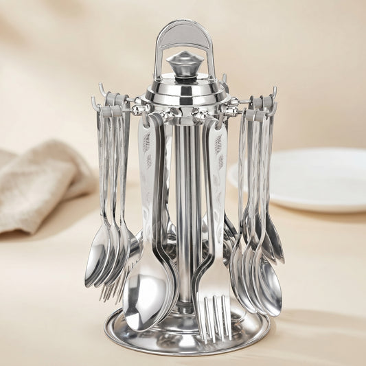 Cutlery Set | 24 pcs | Stainless Steel | Silver | Lily